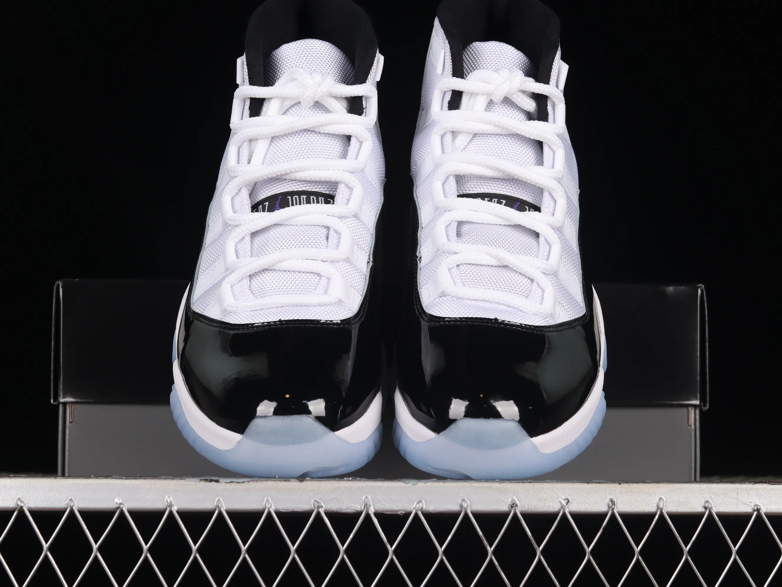All categories Air Jordan Jordan series basketball shoes Air Jordan 11 LJR version Air Jordan 11 Concord AJ11 Joe 11 Concord black and white replica basketball shoes 378037-100